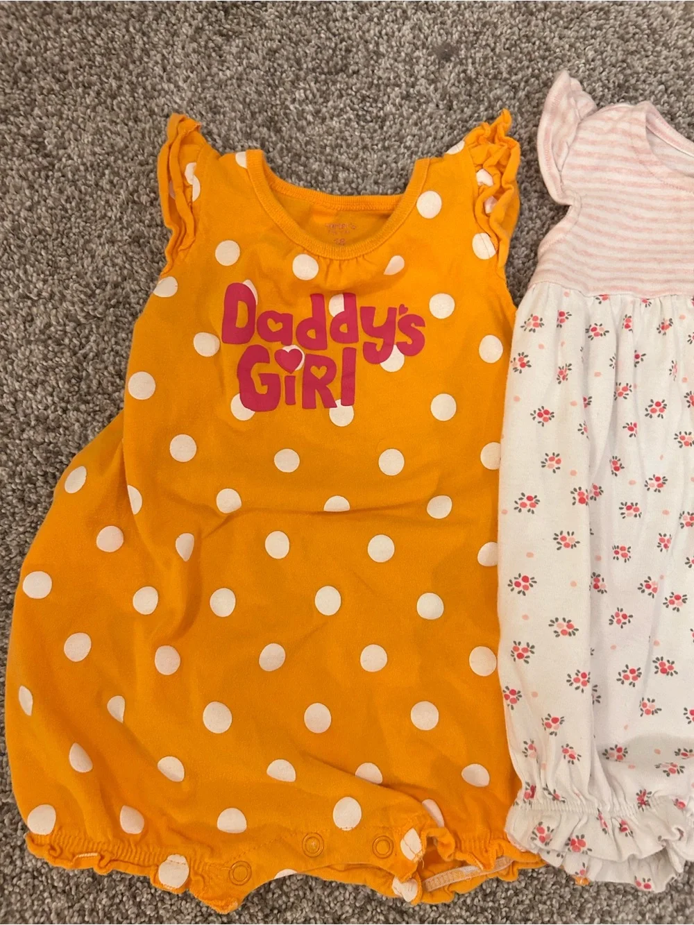 Lot of 3 Toddler Girl Rompers Size 18 months